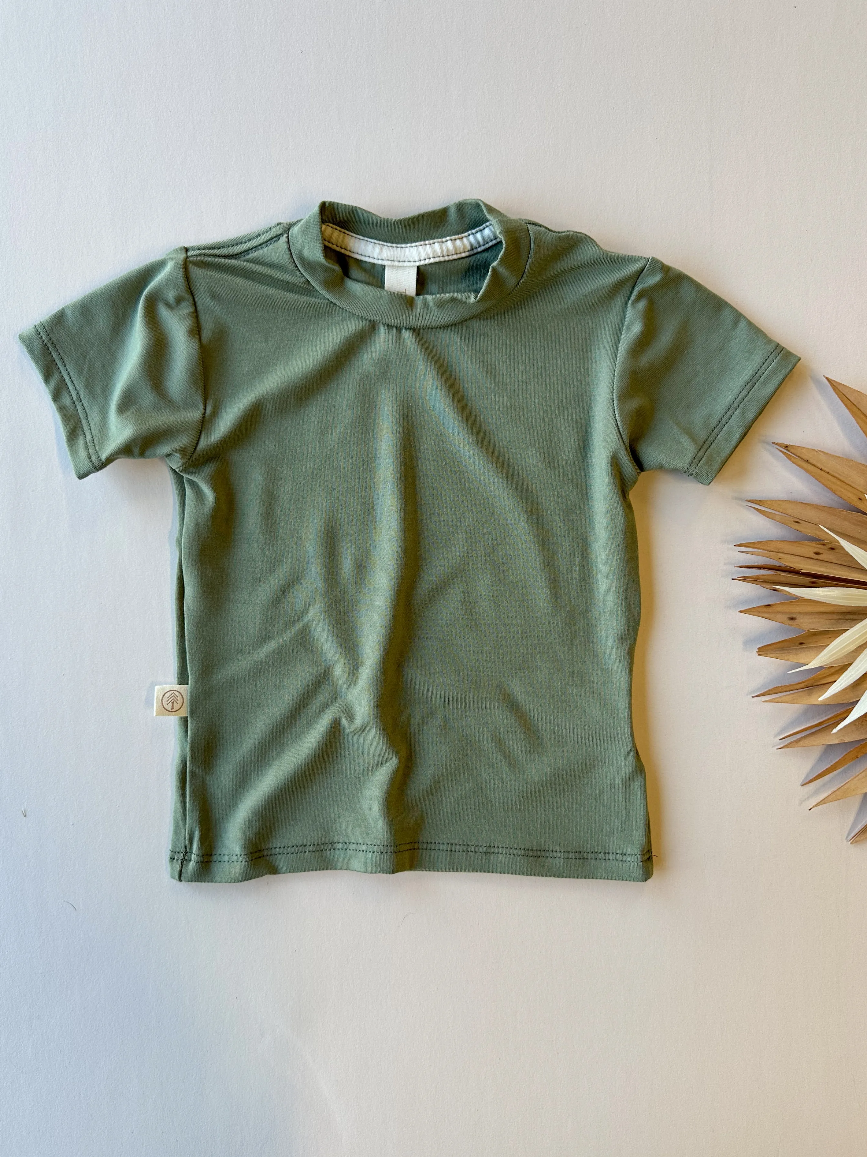 0/3m Crew Neck Essential Tee | Baby & Toddler | Luxury Bamboo | Eucalyptus