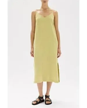 ASSEMBLY LABEL - Vallory Linen Slip Dress - PEAR