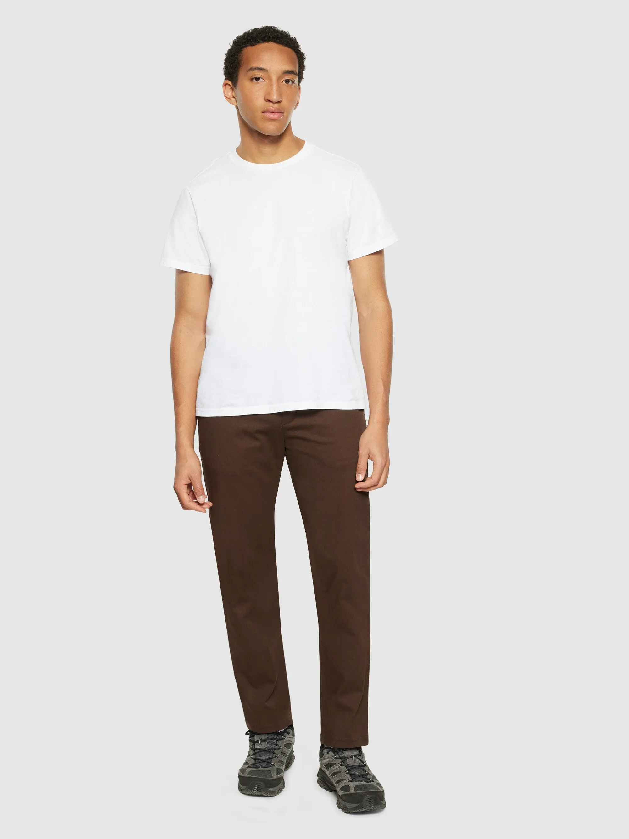 CHUCK regular canvas pants - GOTS/Vegan - Demitasse (brown)