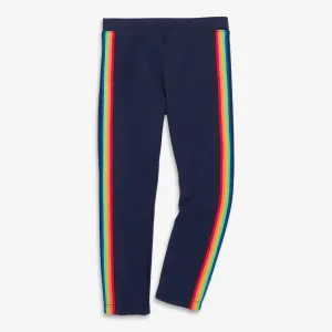 Clearance french terry cozy legging in rainbow stripe