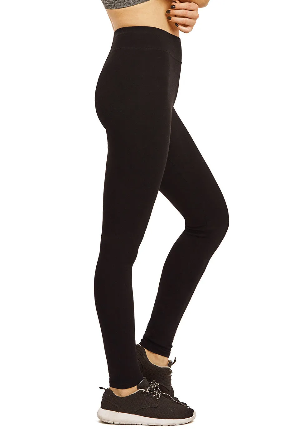 COTTONBELL LADIES COTTON LEGGINGS (WP4000C_BLACK)