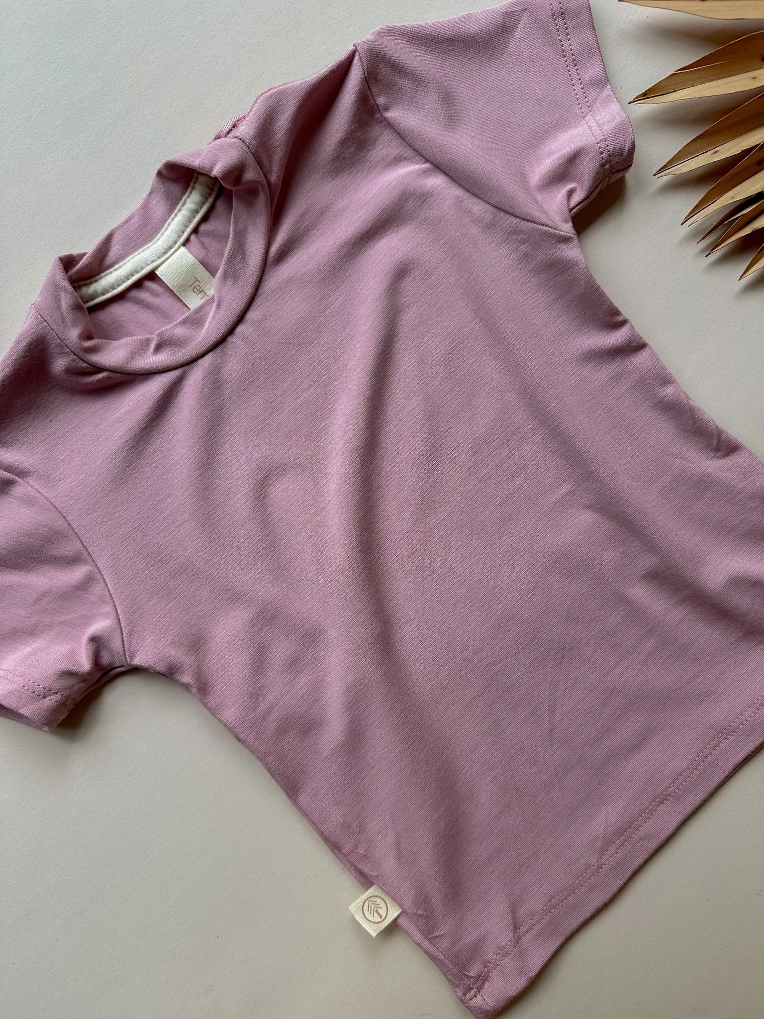 Crew Neck Essential Tee | Baby & Toddler | Luxury Bamboo | Dusty Pink