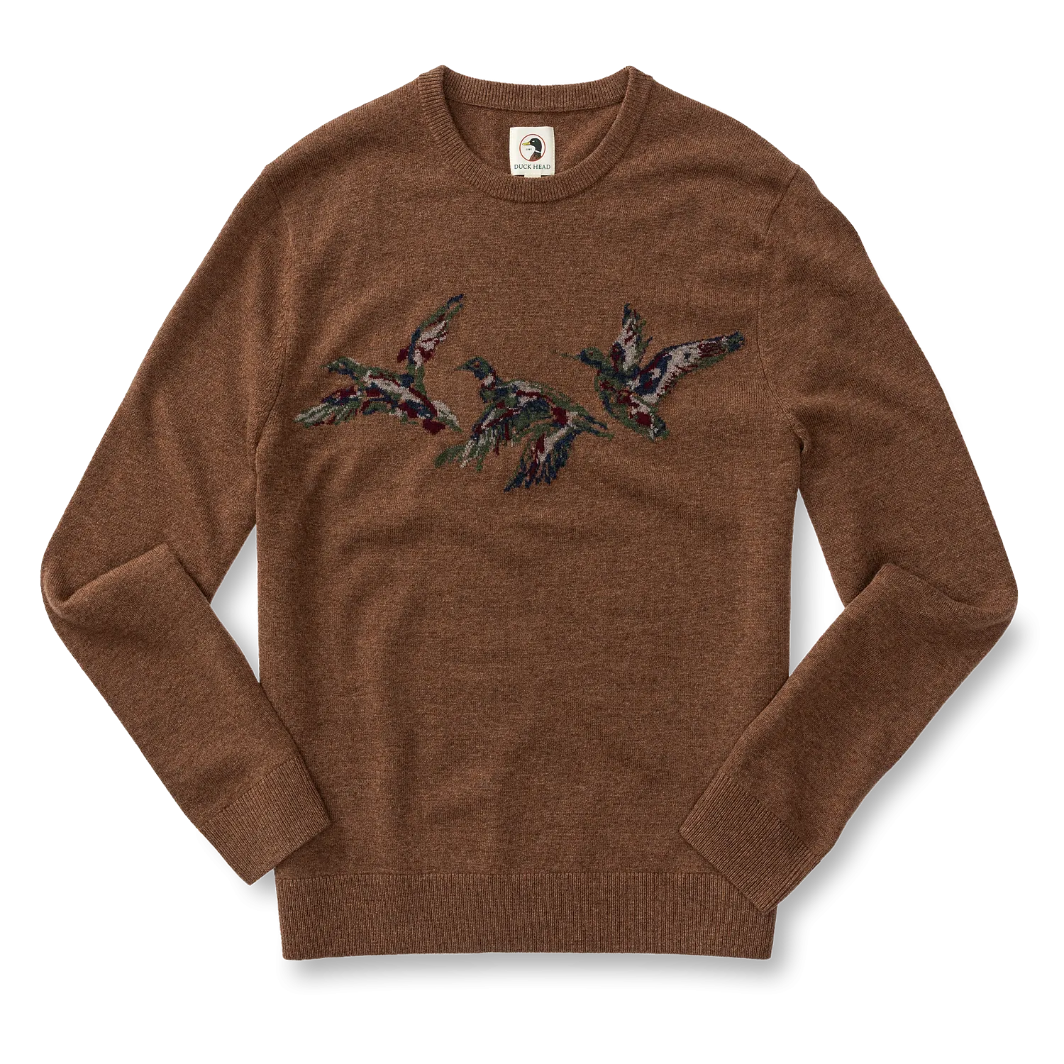 Flying Mallard Intarsia Merino Crewneck Sweater