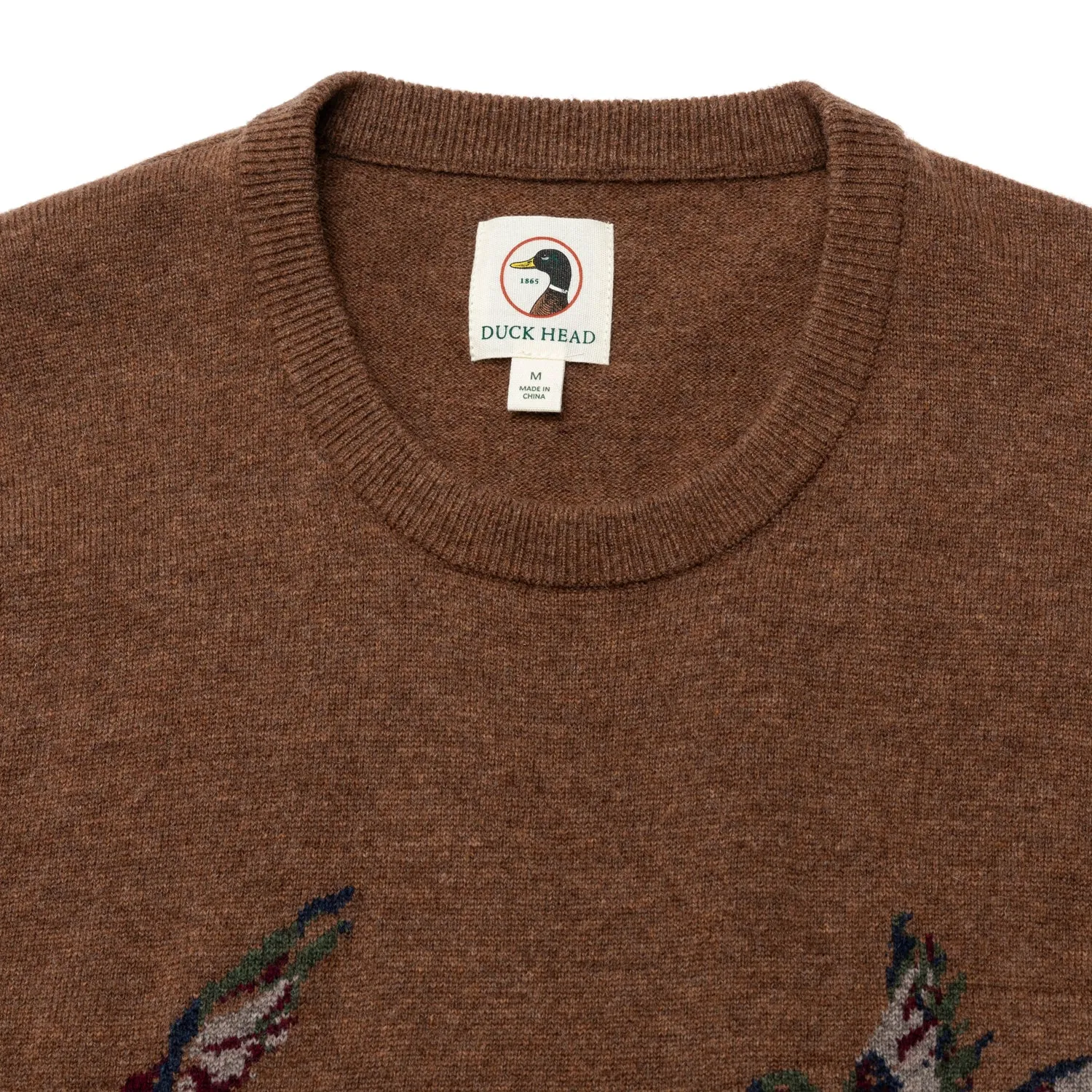 Flying Mallard Intarsia Merino Crewneck Sweater