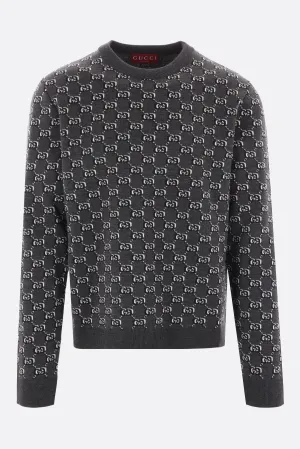 GG Shadow Jacquard Wool-Blend Sweater