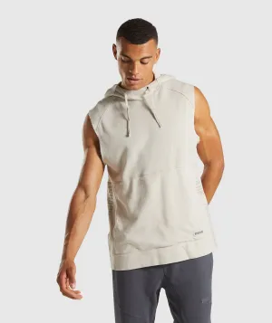 Gymshark Laundered Sleeveless Hoodie - Chalk Grey