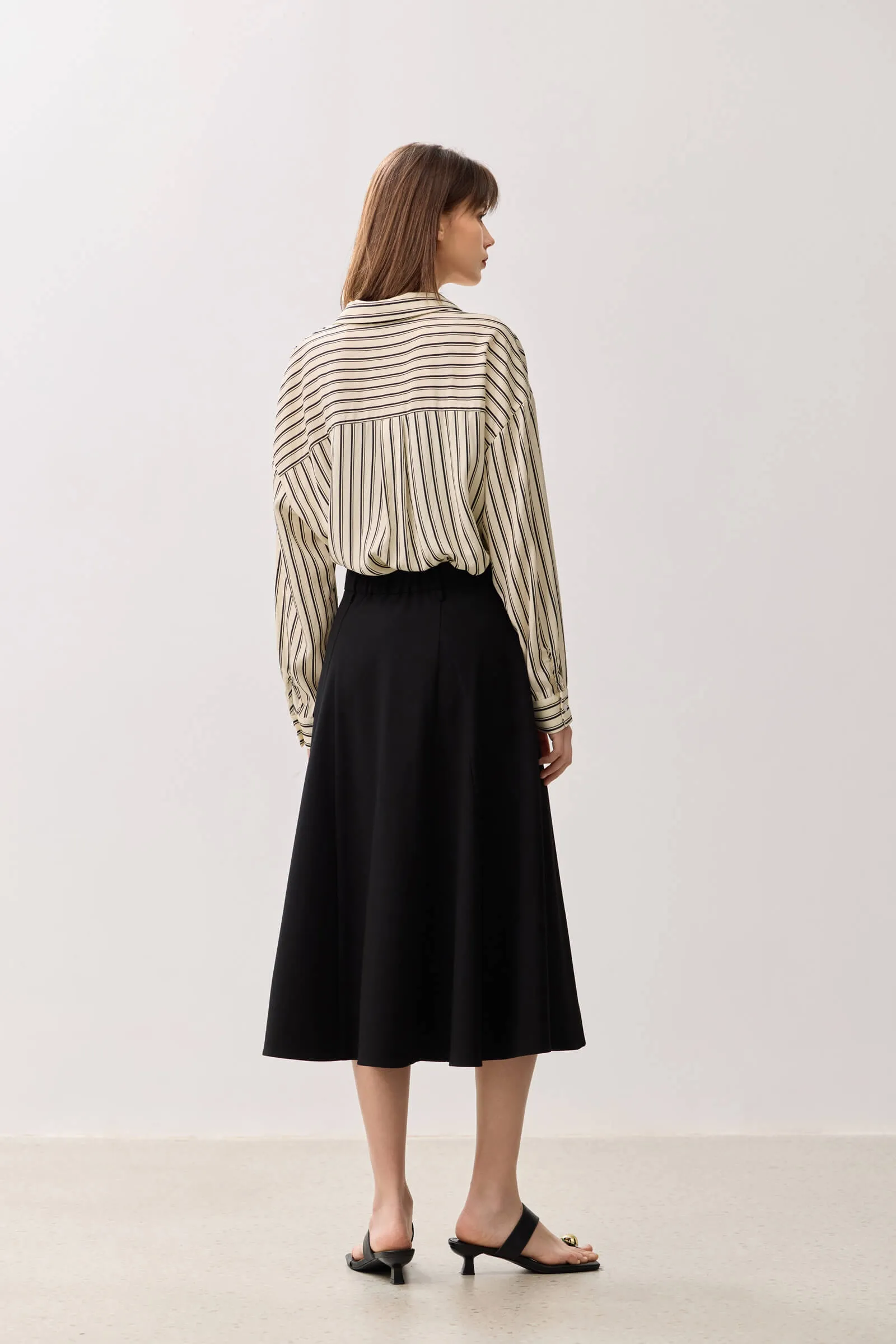 LILY Urban Lyocell Striped Shirt Jacket