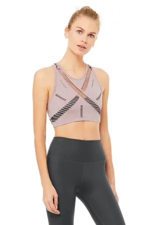 Line Crop Tank - Dusted Plum Heather