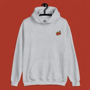 Mandarin Orange Embroidered Hoodie