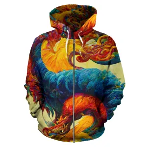 New Years Dragon Zipper Hoodie | Michael Garfield