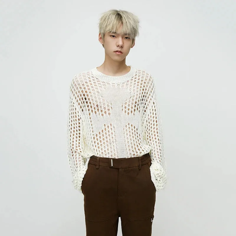 O-Neck Hollow Out Knitted Sweater