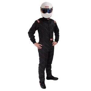 RaceQuip One Piece Multi Layer Fire Suit - Black - Medium Tall - 91609049