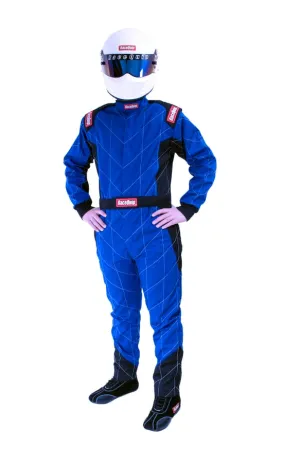 RaceQuip One Piece Single Layer Fire Suit - Blue - Medium Tall - 130924