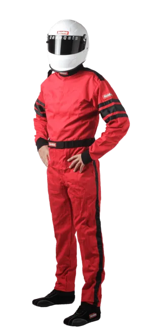 RaceQuip One Piece Single Layer Fire Suit - Red - 2XL - 110017