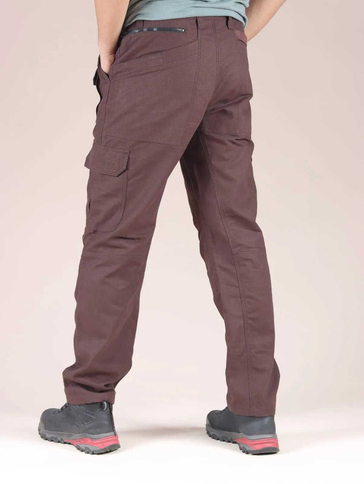 Ripstop Tactical Pant | Cargo Water Repellent Outdoor Work Pants by walkoutwear. (maroon)