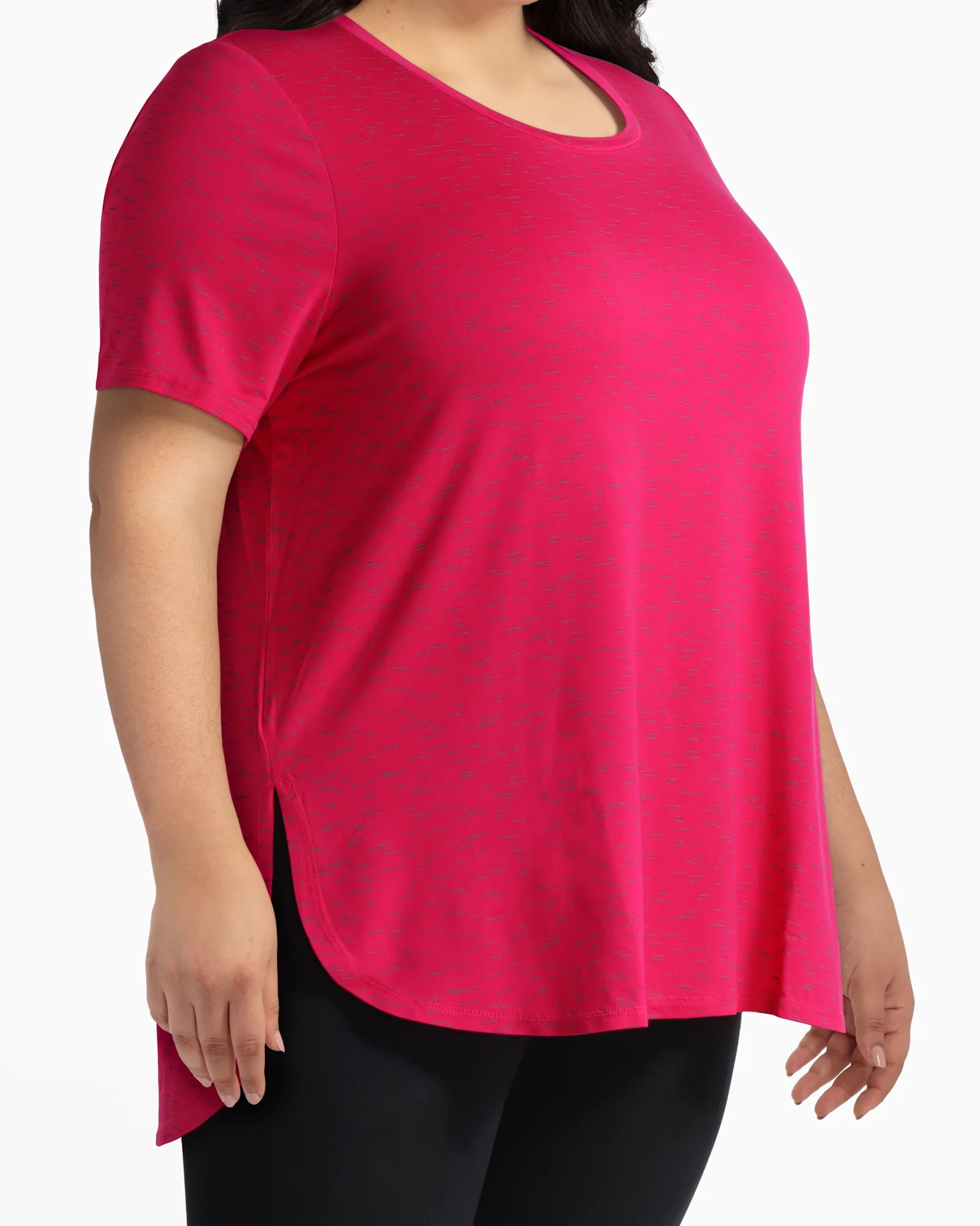 Rosebud Casual High-Low Tee | Pink