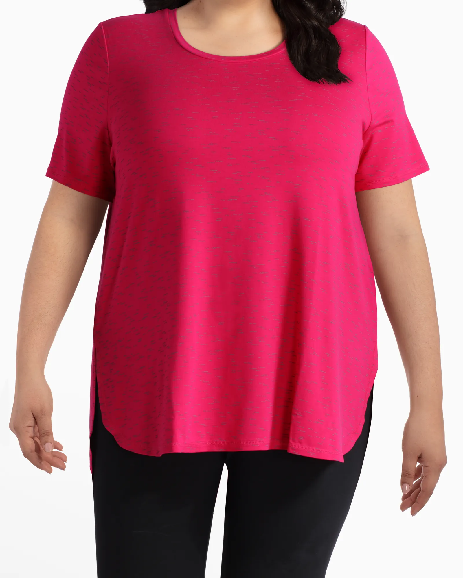 Rosebud Casual High-Low Tee | Pink