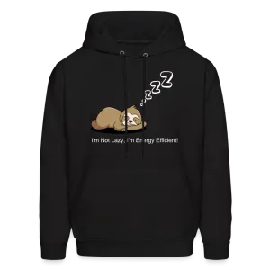 Sleepy Time Sloth Men's Hoodie | I'm Not Lazy, I'm Energy Efficient!