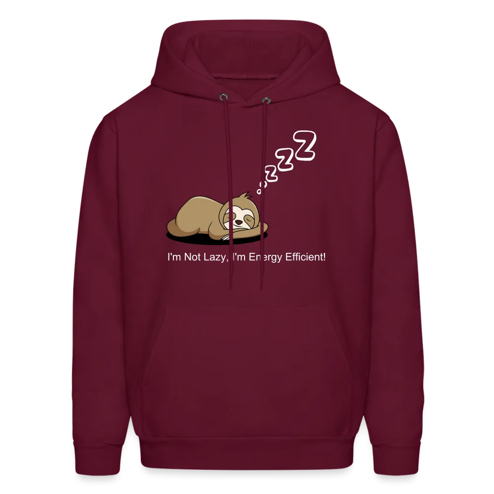 Sleepy Time Sloth Men's Hoodie | I'm Not Lazy, I'm Energy Efficient!