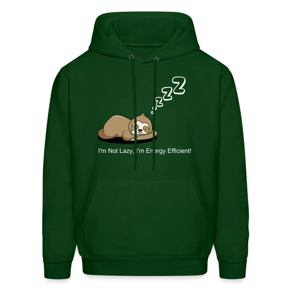 Sleepy Time Sloth Men's Hoodie | I'm Not Lazy, I'm Energy Efficient!