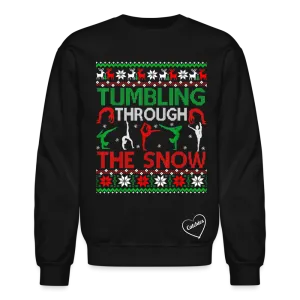 Tumbling through the snow adult Sweatshirt