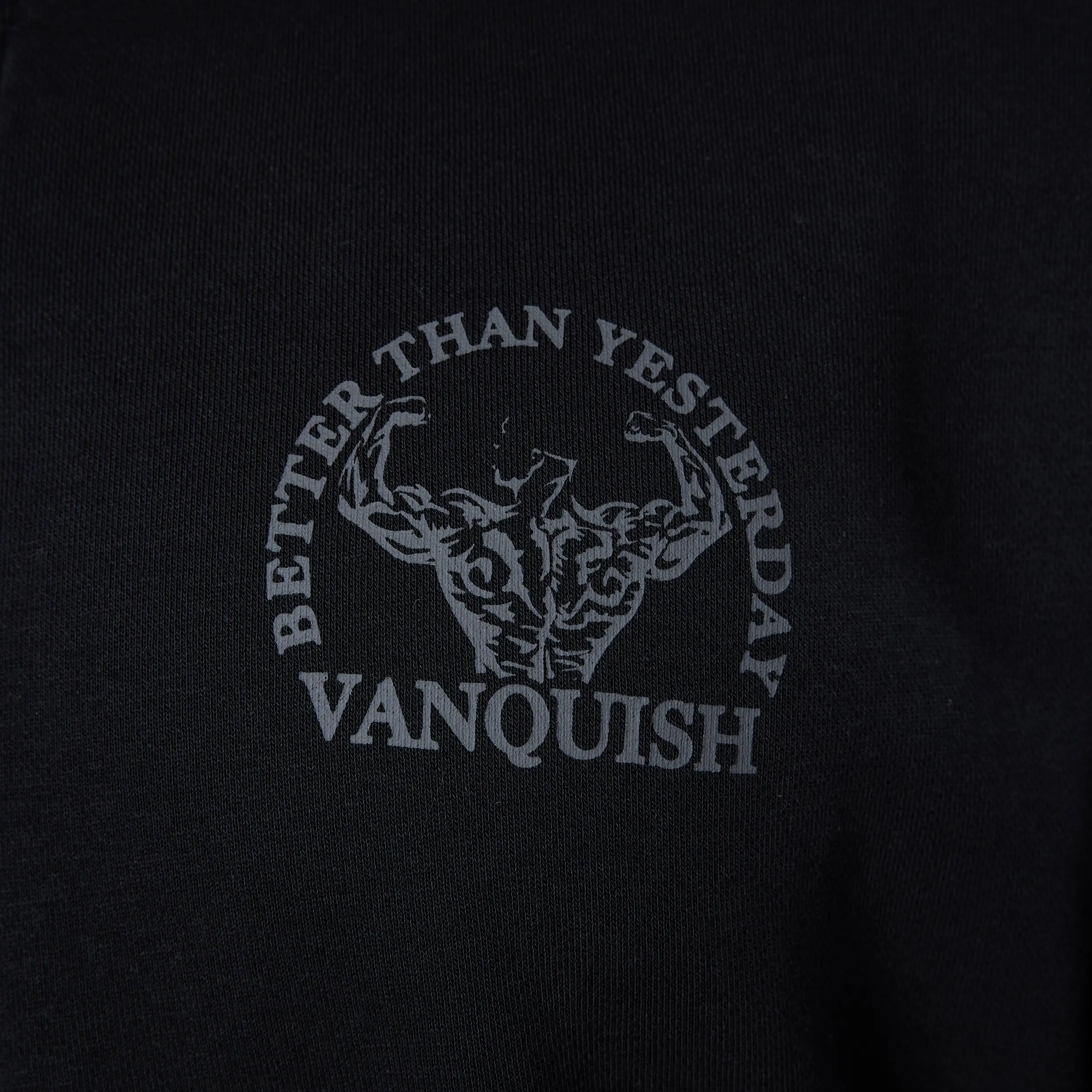 Vanquish Black Unconquerable Strength Quarter Zip Sweater